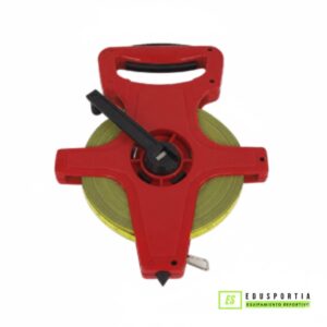 Cinta métrica 50 m metalica con chasis de acero y empuñadura plastico