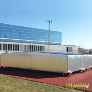 Cubierta metálica zona de caída altura